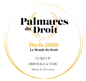 Lead up - Palmarès du Droit 2026 : Or Arbitrage, Argent Contentieux Commercial, Argent Distribution, Bronze Contrats Commerciaux - cabinets moins de 10 avocats